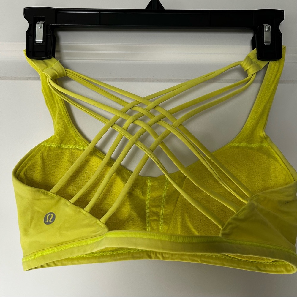 Neon Yellow Lululemon sports bra Size 6